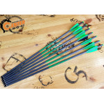 Стрела арбалетная карбоновая Centershot Toxic Carbon 22" Half Moon Nock