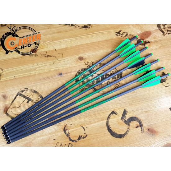 Стрела арбалетная карбоновая Centershot Toxic Carbon 22" Half Moon Nock