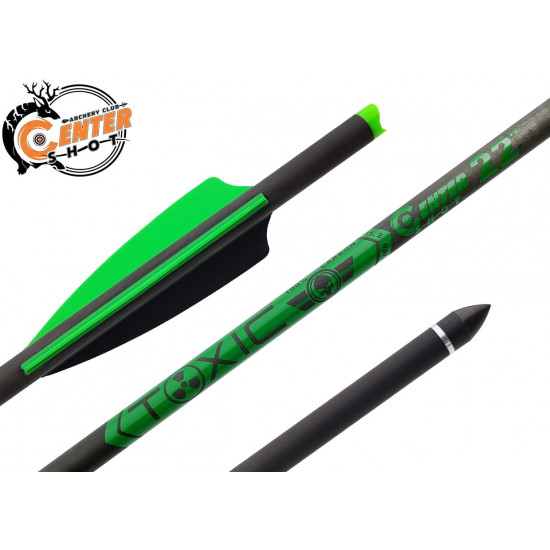 Стрела арбалетная карбоновая Centershot Toxic Carbon 22" Half Moon Nock