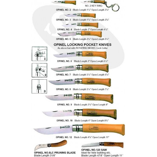 Нож складной Opinel №10 inox (нерж сталь, бук)