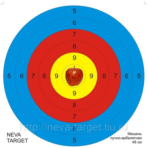 Мишень лучно-арбалетная ЯБЛОКО 480*480мм. 