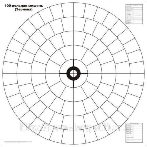 100дольная мишень (Зернова) 800*800мм