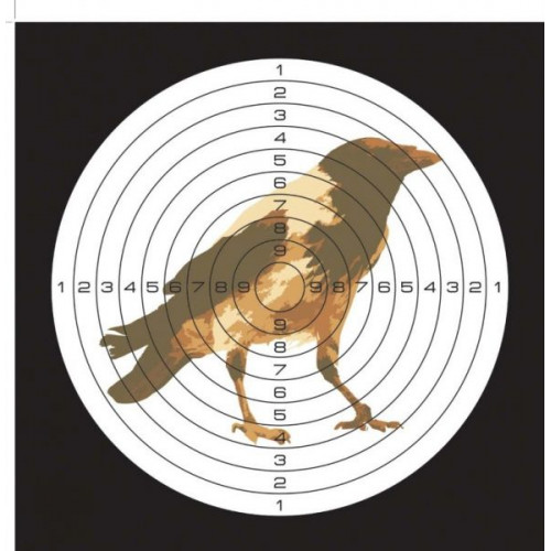Мишень для пневматики Ворона 140*140 картон (50шт) 