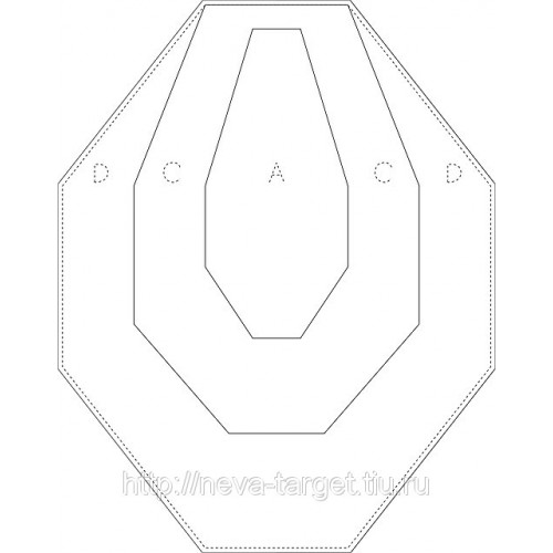 Мишень IPSC (с белой стороной) 580*460мм влагостойкая 