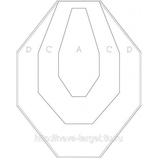 Мишень IPSC (с белой стороной) 580*460мм влагостойкая 