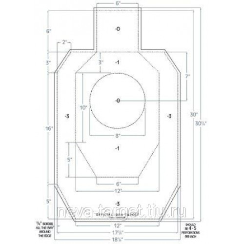 Мишень IDPA 780*460мм 