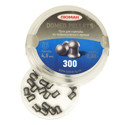 Пули Люман Domed Pellets 4,5мм 0,68г (300шт)