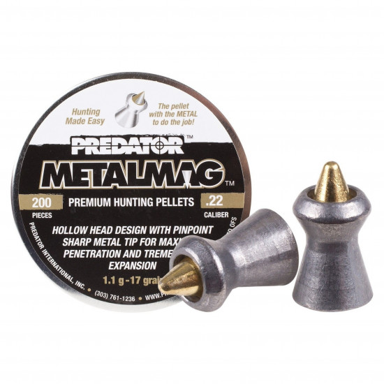 Пули для пневматики JSB Predator Metalmag 5,5мм 1,1г (200шт) 