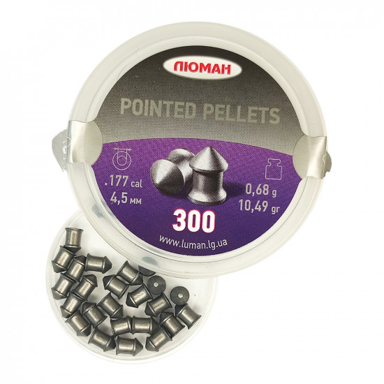 Пули Люман Pointed Pellets 4,5мм 0,68г (300шт)