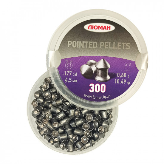 Пули Люман Pointed Pellets 4,5мм 0,68г (300шт)