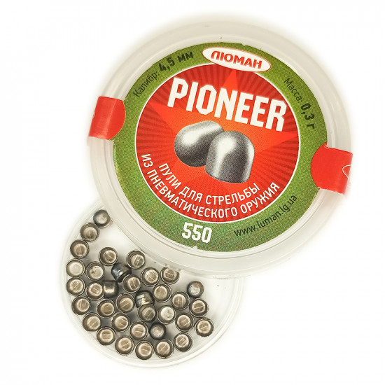 Пули Люман Pioneer 4,5мм 0,3г (550шт)