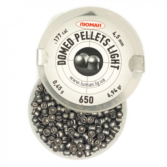 Пули Люман Domed Pellets Light 4,5мм 0,45г (650шт)