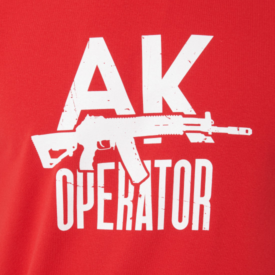 Футболка с коротким рукавом "АК operator", размер L, красная, (Коллекция 2022)