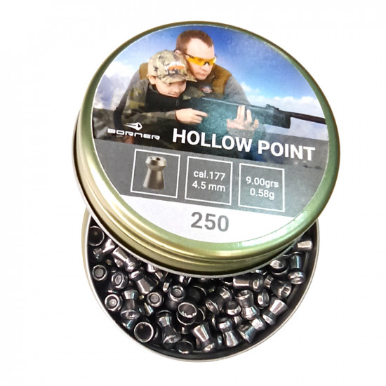 Пули Borner Hollow Point 4,5 мм 0.58 г 250 шт