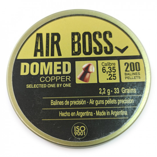 Пули для пневматики APOLO AIR BOSS Domed 6,35 мм 2,2гр (200 шт)