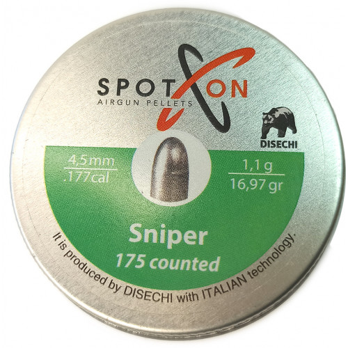 Пули SPOTON Sniper 4,5мм 1.10g (175 шт)