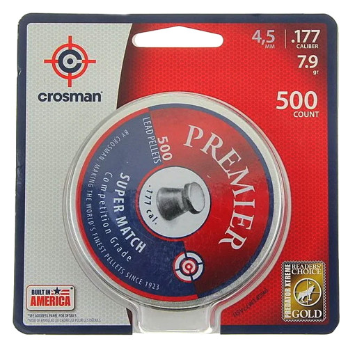 Пули пневматические Crosman Premier Super Match 4,5 мм 7.9 гр.(500 шт)