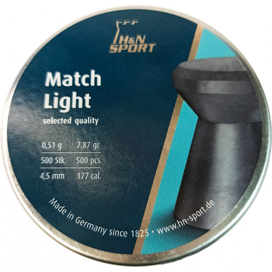 Пули для пневматики H&N Match Light 4,49 мм 0,51г (500шт)