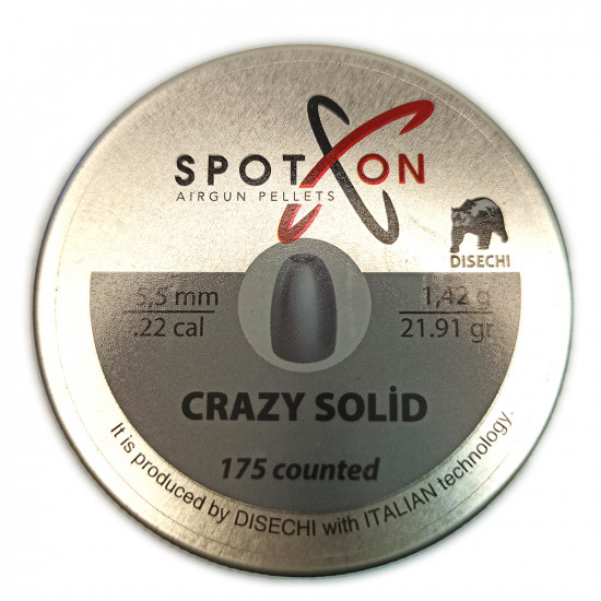 Пули SPOTON Crazy Solid  5,5мм  1.42г (175 шт)