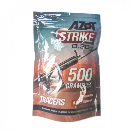 Шарики для страйкбола Azot Strike Tracers 6 мм 0,30 г 500 грамм