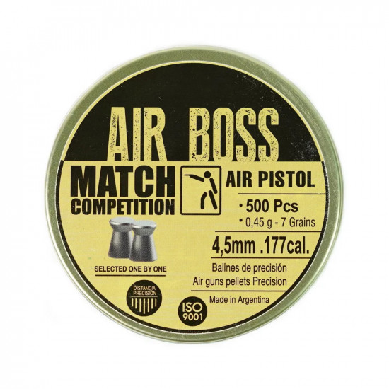 Пули для пневматики Apolo Boss Air Match Pistol 4,5мм 0,45гр 500шт