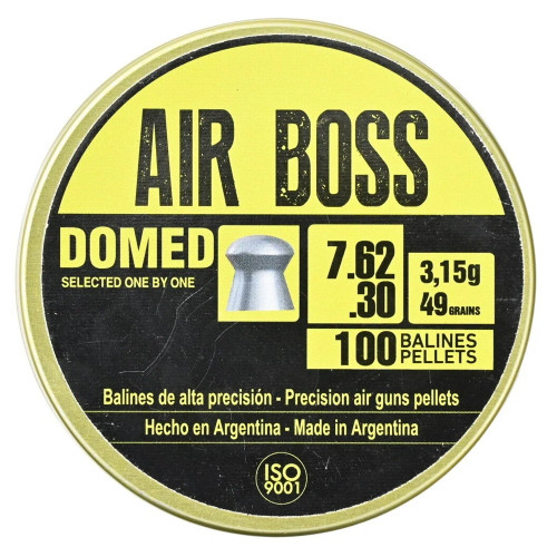 Пули для пневматики Apolo Air Boss Domed 7,62мм 3,15гр 100шт