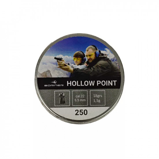 Пули для пневматики Borner Hollow Point 5,5мм 1.5g