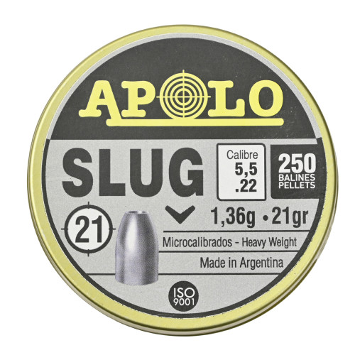 Пули для пневматики Apolo Slug 5,5 мм 1,36г 250шт