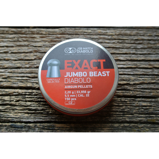 Пули для пневматики JSB Exact Jumbo Beast 5,52мм 2,2г (150шт) 