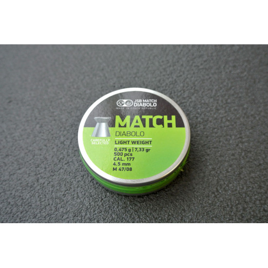 Пули для пневматики JSB Green Match Diabolo 4,5мм 0,475г (500шт)