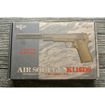 Пистолет игрушечный Air Soft Gun K116DS Smart (COLT 1911 с глушителем) кал. 6мм