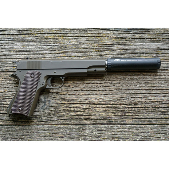 Пистолет игрушечный Air Soft Gun K116DS Smart (COLT 1911 с глушителем) кал. 6мм