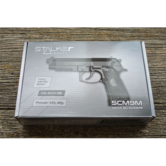 Пистолет пневматический Stalker SСM9M (аналог Beretta M9) кал. 6мм, металл