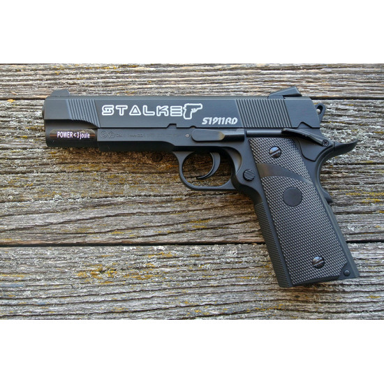 Пистолет пневматический Stalker S 1911RD (аналог Colt 1911) 4,5мм (мет/пласт, черный)