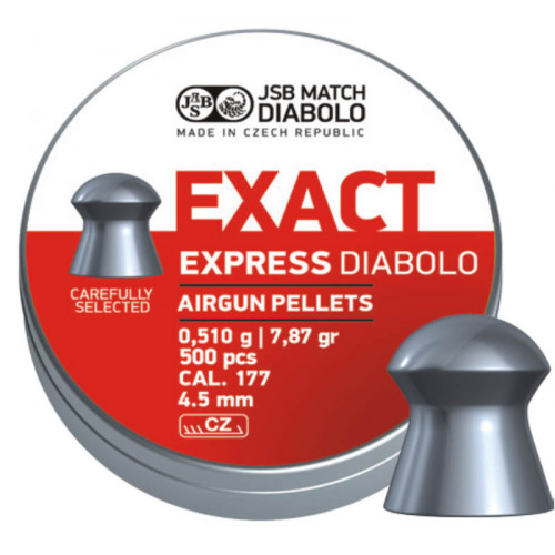 Пули для пневматики JSB Exact Express Diabolo 4,5мм 0,51гр. (500шт) 