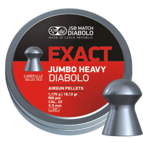 Пули для пневматики JSB Exact Jumbo Heavy Diabolo 5,52мм 1,175г (500шт) 