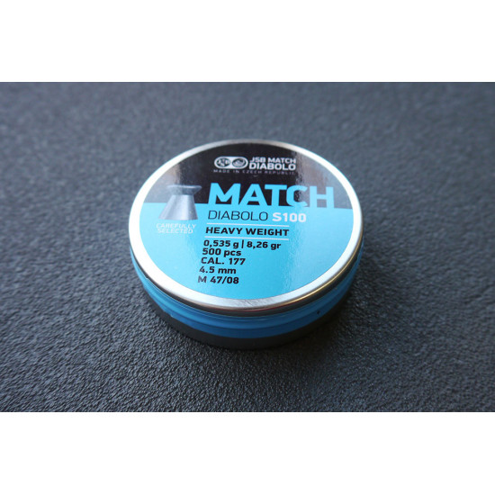 Пули для пневматики JSB Match Diabolo S100 4,49мм 0,535г (500шт)