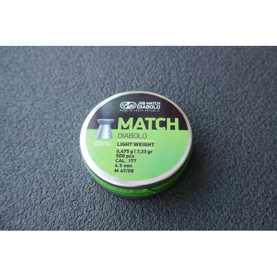 Пули для пневматики JSB Green Match Diabolo 4,49мм 0,475г (500шт)