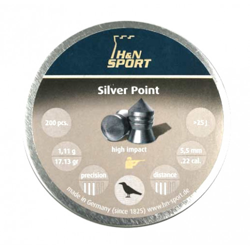 Пули для пневматики H&N Silver Point 5,5мм 1,11гр. (200шт) 