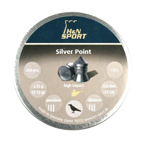 Пули для пневматики H&N Silver Point 5,5мм 1,11гр. (200шт) 