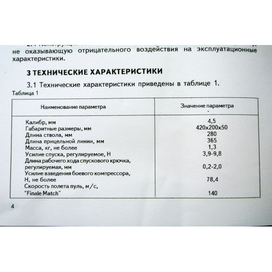 Пистолет спортивный МР-46М