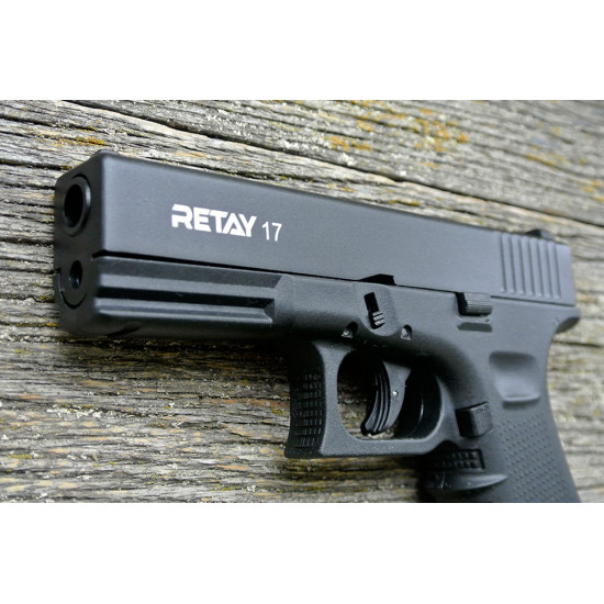 Пистолет охолощенный Retay G17 (Glock 17) черный, кал. 9мм P.A.K