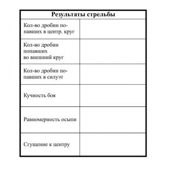 Мишень 16-дольная Русак 800*800мм, 80г/м (1шт)