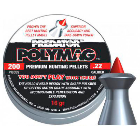 Пули для пневматики JSB Predator Polymag 5,5мм 1,037г (200шт) 